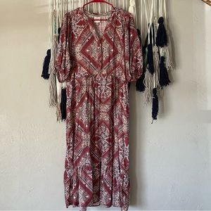 Knox Rose - Modest midi print dress